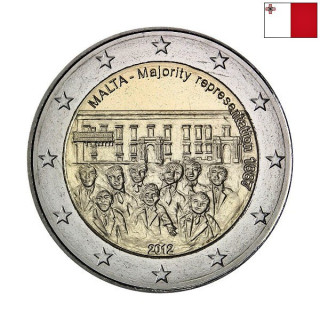 Malta 2 Euro 2012 "Majority Representation" UNC