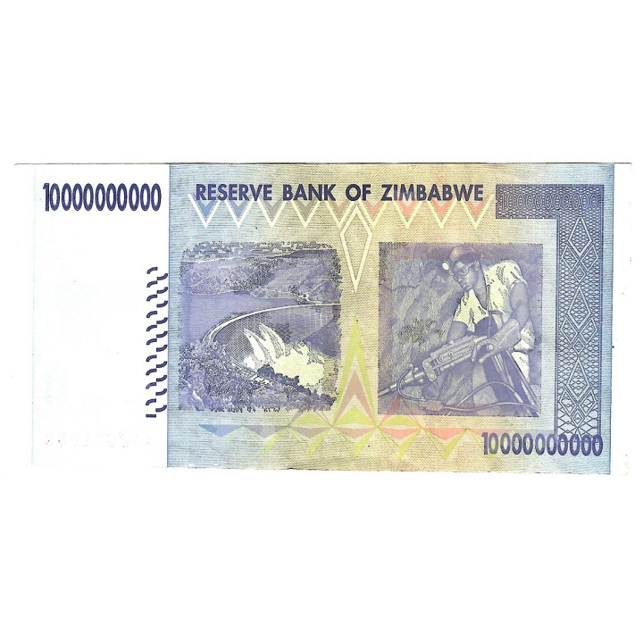 Zimbabwe 10 Billion Dollars 2008 P-85a XF