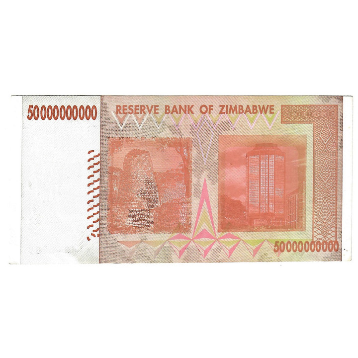Zimbabwe 50 Billion Dollars 2008 P-87a XF
