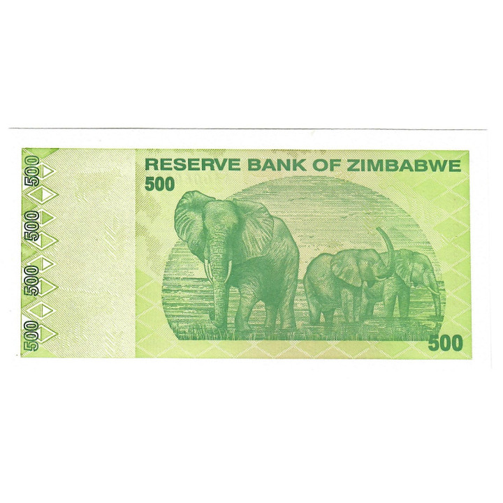 Zimbabwe 500 Dollars 2009 P-98 UNC