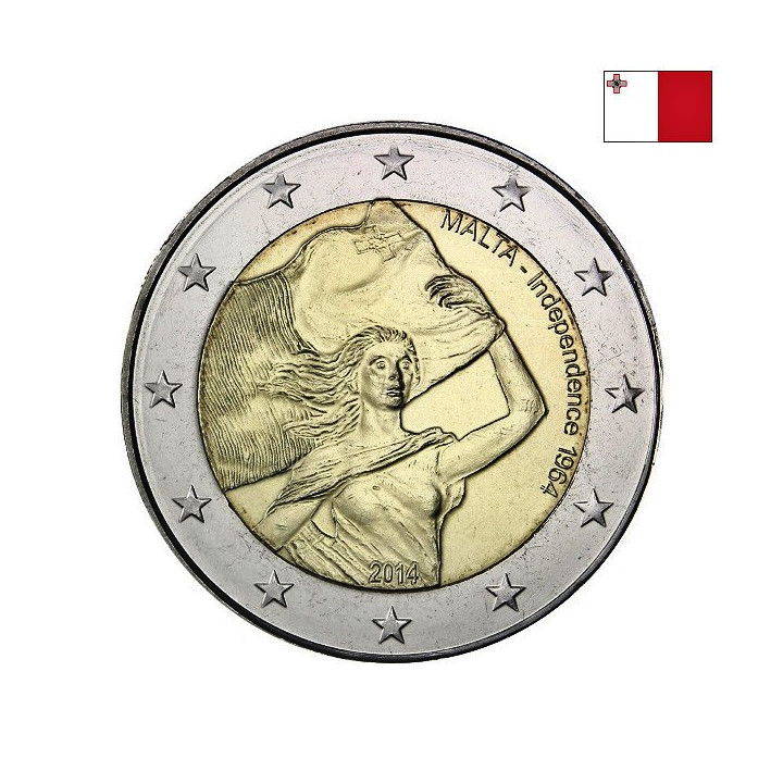 Malta 2 Euro 2014 "Independence" UNC