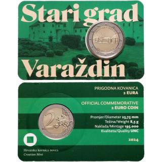 Croatia 2 Euro 2024 "Varaždin" UNC (Coin Card)