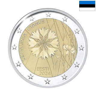 Estonia 2 Euro 2024 "The Cornflower" UNC