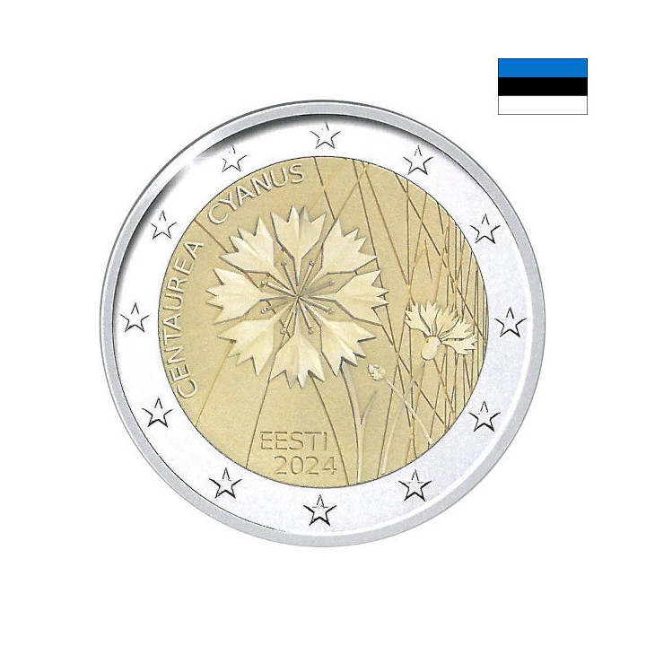 Estonia 2 Euro 2024 "The Cornflower" UNC