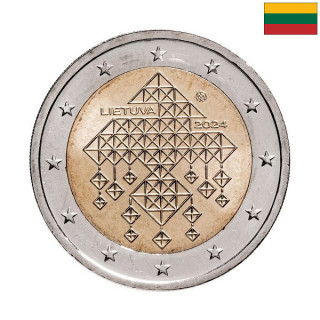 Lithuania 2 Euro 2024 "Straw Gardens" UNC