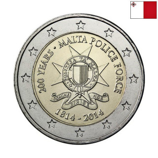 Malta 2 Euro 2014 "Police Force" UNC