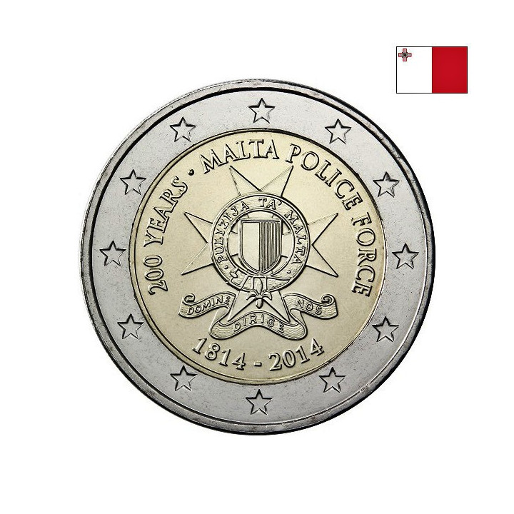 Malta 2 Euro 2014 "Police Force" UNC