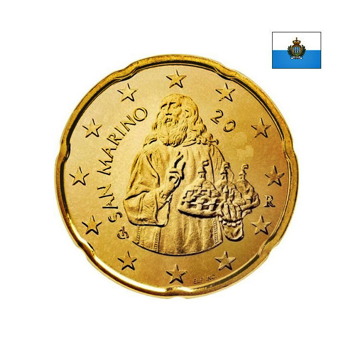 San Marino 20 Euro Cent 2016 KM-483 UNC