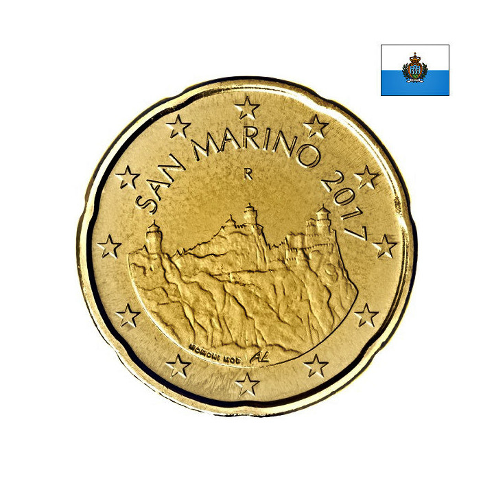 San Marino 20 Euro Cent 2017 KM-559 UNC
