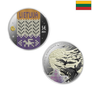 Lithuania 5 Euro 2024 "Twelve Brothers" KM-289 Proof
