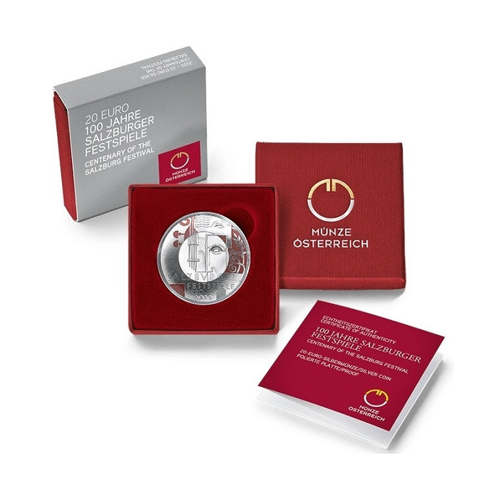 Austria 20 Euro 2020 "Salzburg Festival" KM-3316 Proof