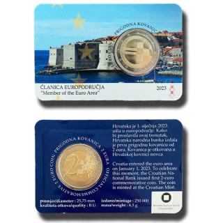 Croatia 2 Euro 2023 "Euro" UNC (Coin Card)