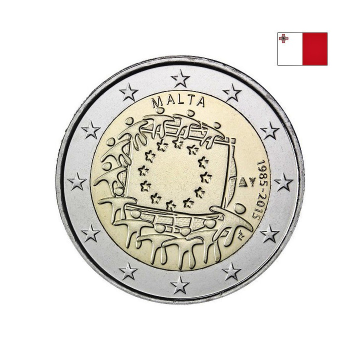 Malta 2 Euro 2015 "Flag (EUF)" UNC
