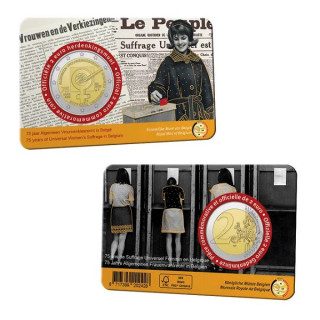 Belgium 2 Euro 2023 "Women's Suffrage" BU (Dutch, Coin Card)
