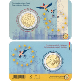 Belgium 2 Euro 2024 "Presidency" BU (Dutch, Coin Card)