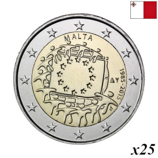 Malta 2 Euro 2015 "Flag (EUF)" Roll