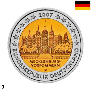 Germany 2 Euro 2007 J "Mecklenburg-Vorpommern" UNC
