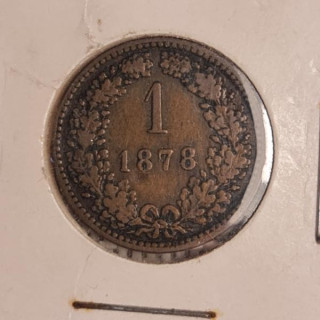Austria 1 Kreuzer 1878 KM-2186 VF
