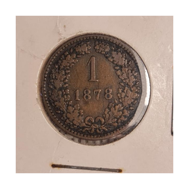 Austria 1 Kreuzer 1878 KM-2186 VF
