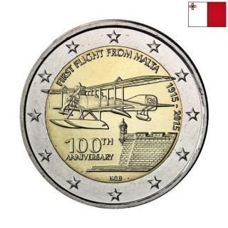 Malta 2 Euro 2015 "First Flight" UNC