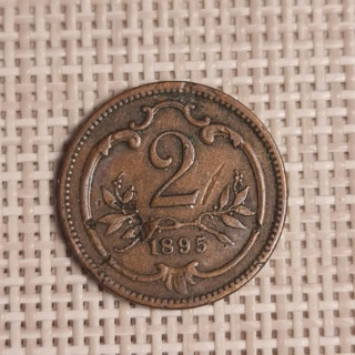Austria 2 Hellers 1895 KM-2801 VF