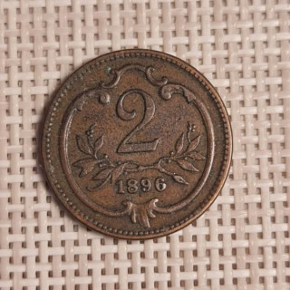 Austria 2 Hellers 1896 KM-2801 VF
