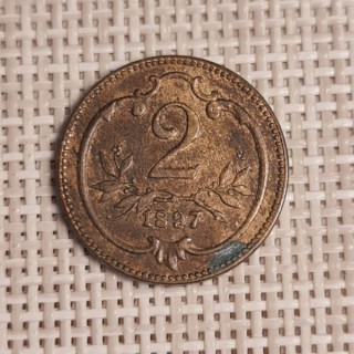 Austria 2 Hellers 1897 KM-2801 VF