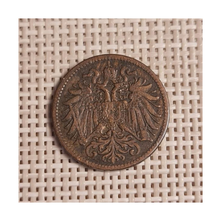 Austria 2 Hellers 1900 KM-2801 VF