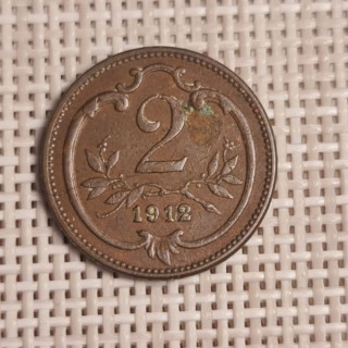 Austria 2 Hellers 1912 KM-2801 VF