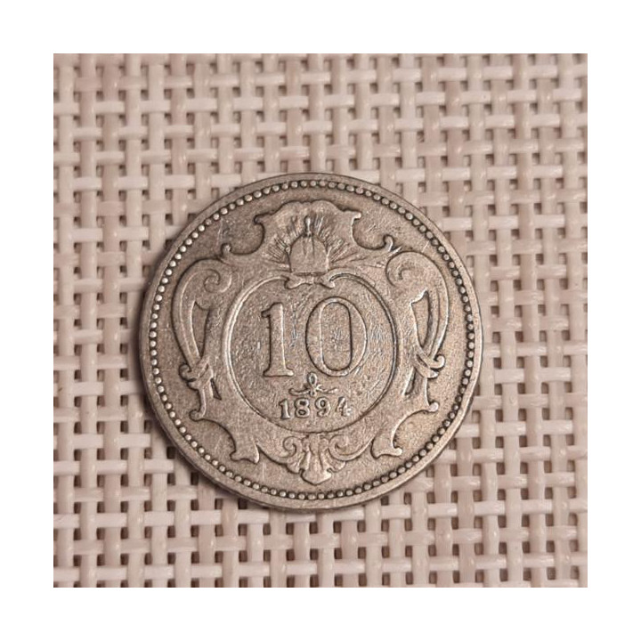 Austria 10 Hellers 1894 KM-2802 VF