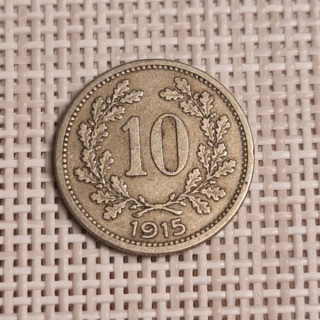 Austria 10 Hellers 1915 KM-2822 VF