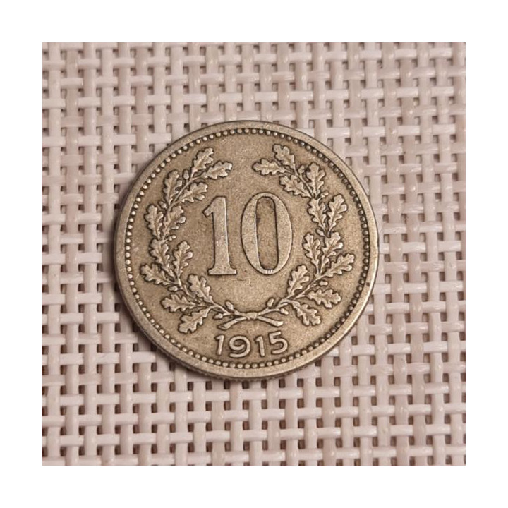 Austria 10 Hellers 1915 KM-2822 VF