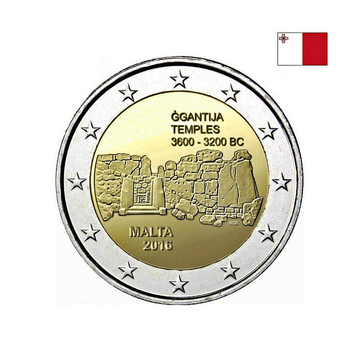 Malta 2 Euro 2016 "Ġgantija" UNC
