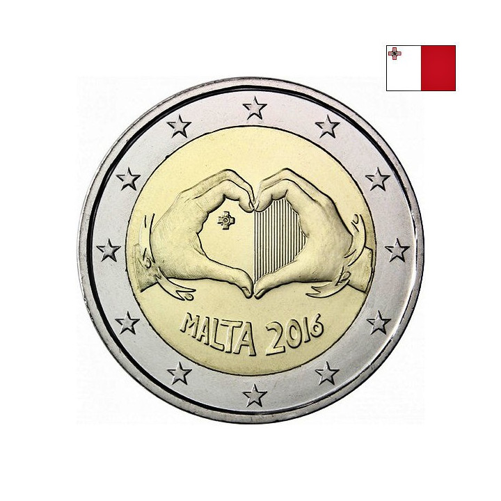 Malta 2 Euro 2016 "Love" UNC