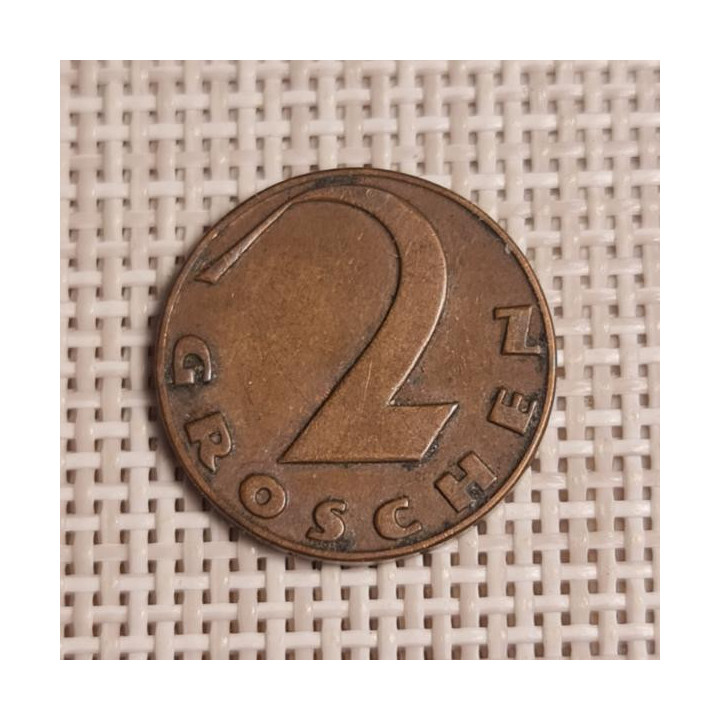 Austria 2 Groschen 1929 KM-2837 VF