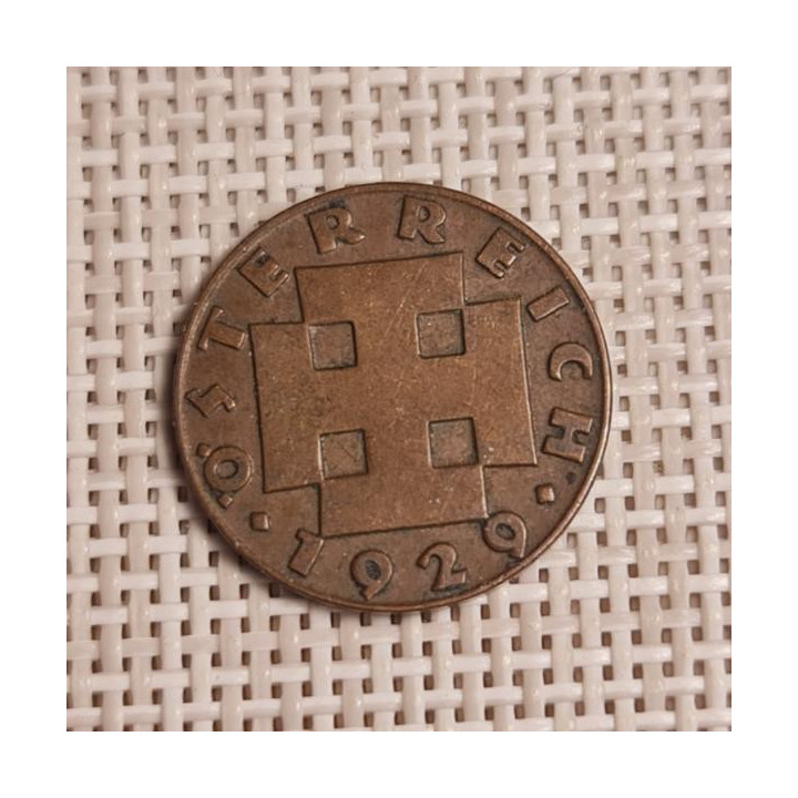 Austria 2 Groschen 1929 KM-2837 VF
