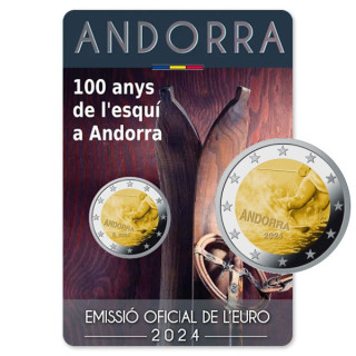 Andorra 2 Euro 2024 "Skiing" BU (Coin Card)