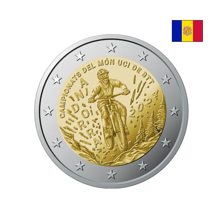 Andorra 2 Euro 2024 "Mountain Bike" BU (Coin Card)