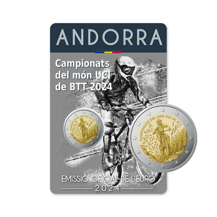 Andorra 2 Euro 2024 "Mountain Bike" BU (Coin Card)