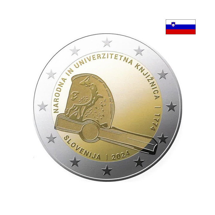 Slovenia 2 Euro 2024 "Library" UNC