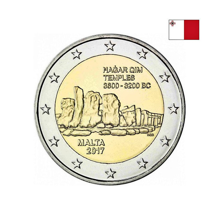 Malta 2 Euro 2017 "Ħaġar Qim" UNC