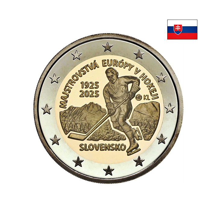 Slovakia 2 Euro 2025 "Ice Hockey" UNC