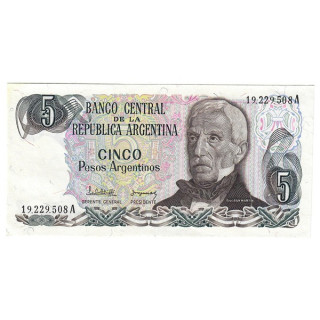 Argentina 5 Pesos 1983 (ND) P-312a.1 UNC