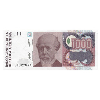 Argentina 1000 Australes 1989 (ND) P-329a.1 UNC