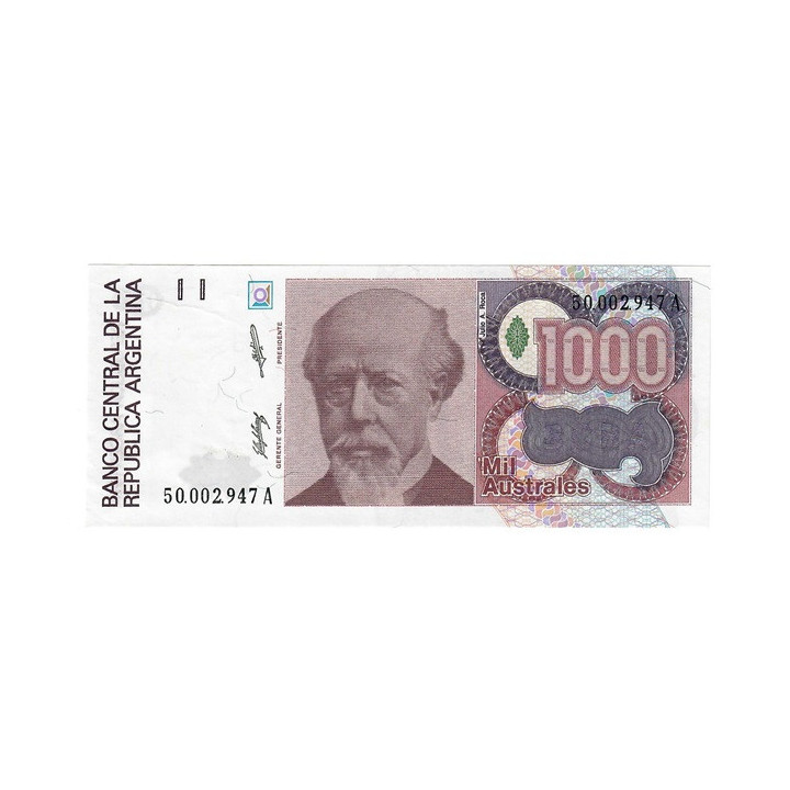 Argentina 1000 Australes 1989 (ND) P-329a.1 UNC