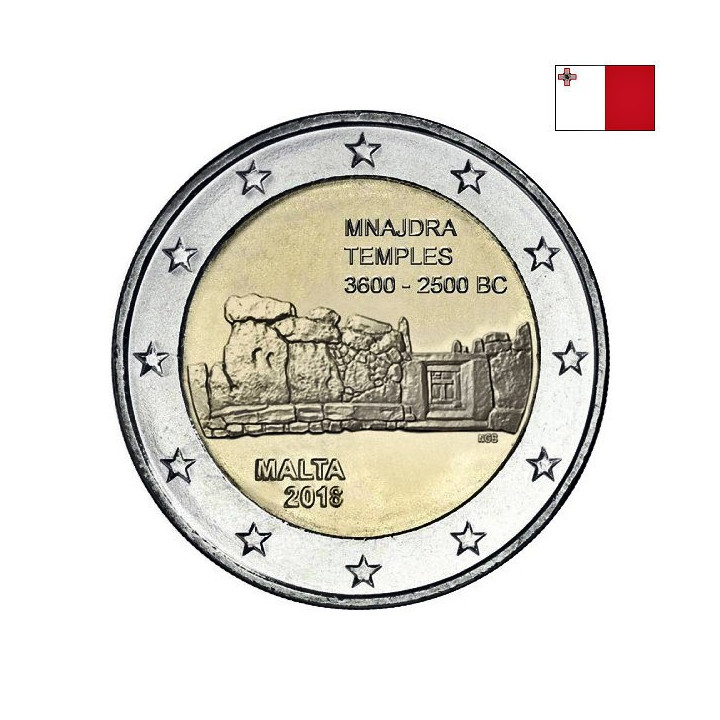 Malta 2 Euro 2018 "Mnajdra" UNC