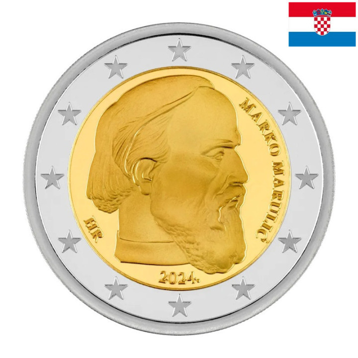 Croatia 2 Euro 2024 "Marko Marulić" Proof
