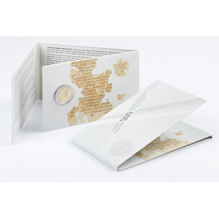 Estonia 2 Euro 2025 "First Printed Text" BU (Coin Card)