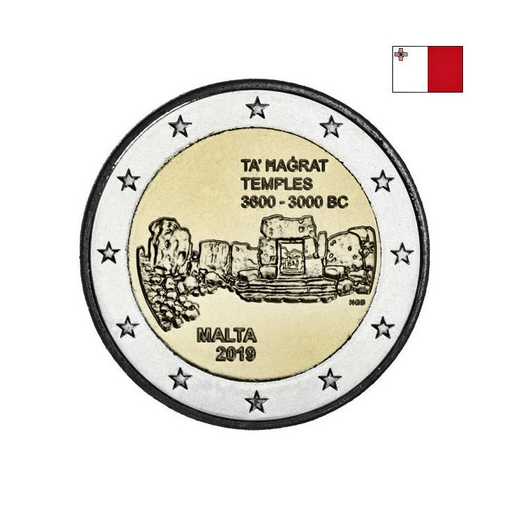 Malta 2 Euro 2019 "Ta' Haġrat" UNC