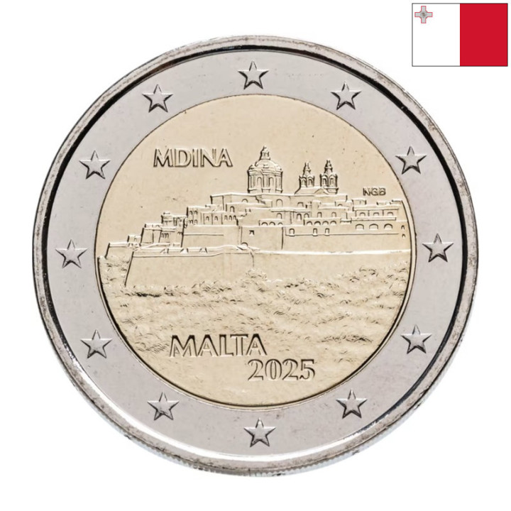 Malta 2 Euro 2025 "Mdina" UNC